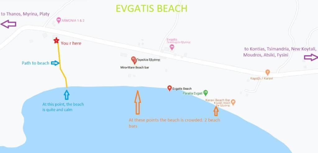 Evgatisbeach Loyskoy 2 Myrina Buitenkant foto